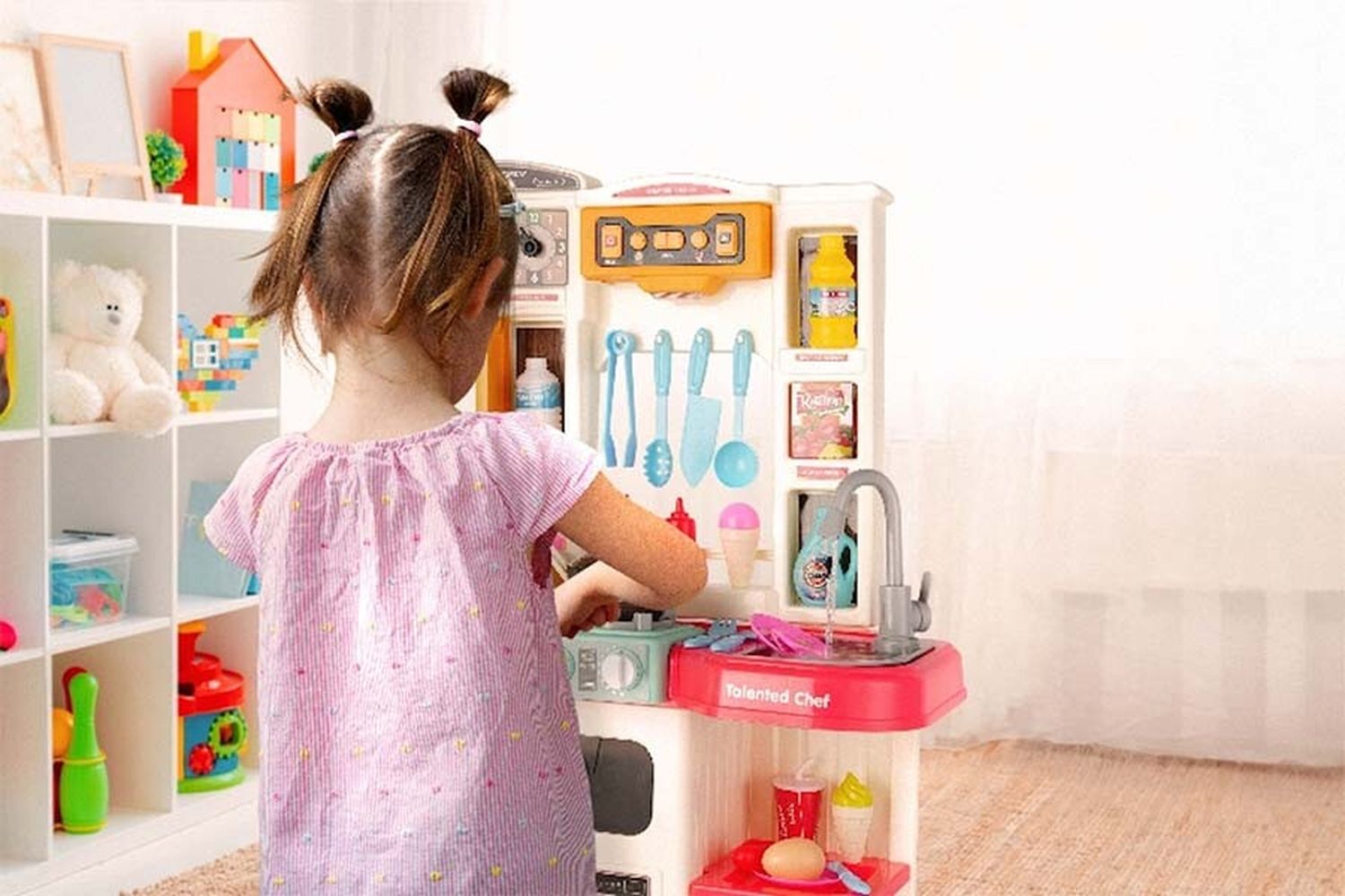 Maison des enfants son et lumière cuisine électrique puzzle jouet