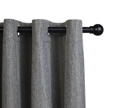 Luxe geweven gordijn Lifa Living grijs (150 x 260 cm)