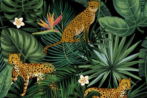 Dekbedovertrek polykatoen - jungle (240 x 200/220 cm)