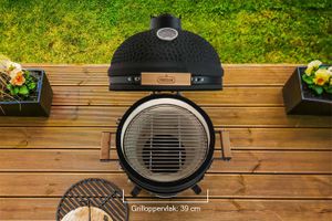 Barbecue kamado avec support sur roues (18 pouces)