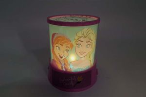 Veilleuse projecteur Disney La Reine des Neiges - Anna et Elsa - Bleue - 19  cm