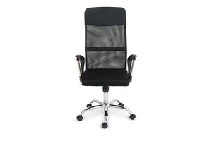 Chaise de bureau ergonomique noire avec accoudoirs