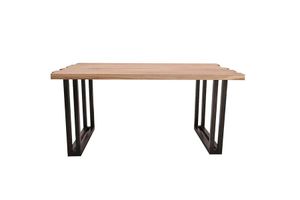 Table avec plateau en tronc d'arbre en chêne massif (200 x 100 cm)