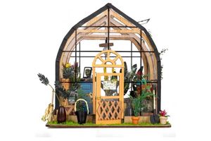 Bouwpakket miniatuur-poppenhuis tuinhuis