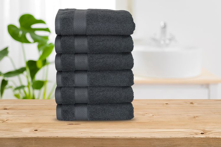 handdoek badhanddoek afdrogen badkamer antraciet droog