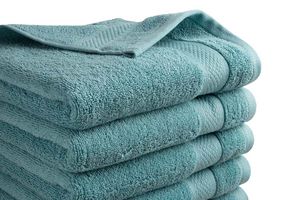 8 serviettes de luxe bleues (50 x 100 cm)