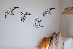 Décoration murale oiseaux (6 pièces)