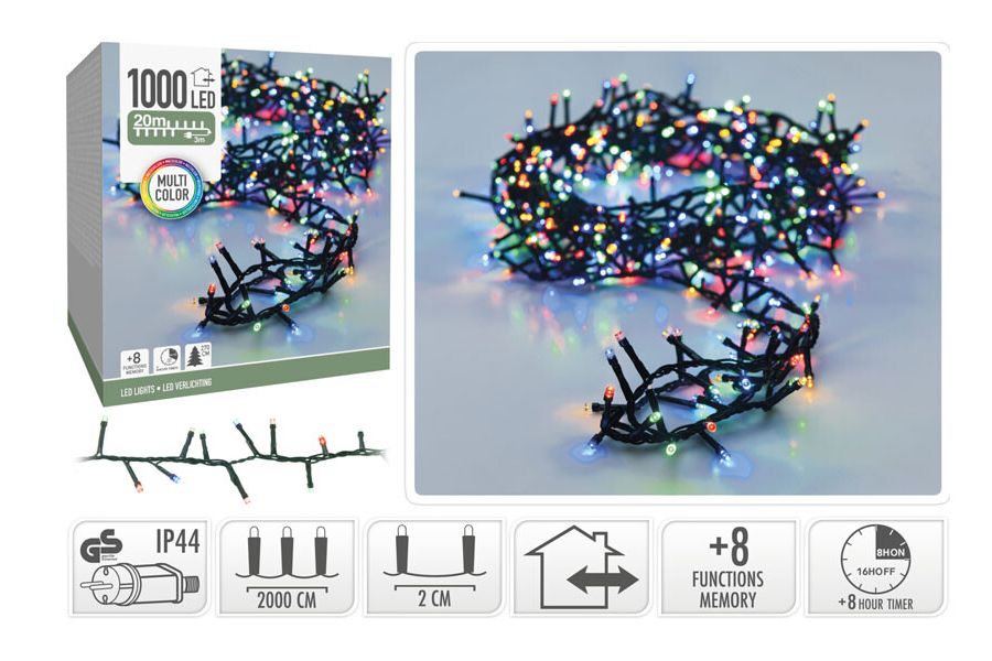 Micro clusterverlichting kerst multicolor Microclusterverlichting