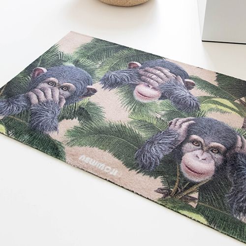 Kindervloerkleed met aapjes (60 x 90 cm)
