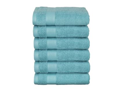 6 blauwe badhanddoeken van DROOG