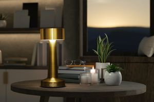 Lampe de table avec 3 modes d'éclairage et panneau tactile