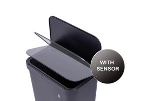 Zwarte prullenbak met sensor van Berlinger Haus (50 L)