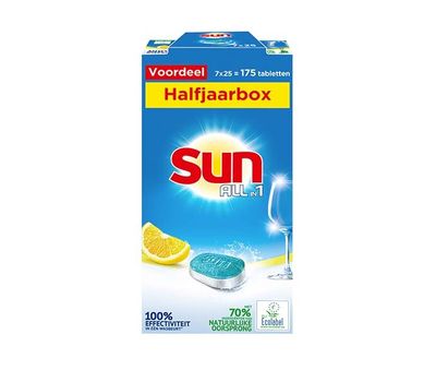 Tablettes lave vaisselle Sun tout en un citron - 175 tablettes