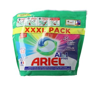Ariel all-in-1 pods color wasmiddelcapsules (53 stuks)