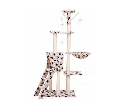 Arbre à chat avec hamac et jouets (138 cm)