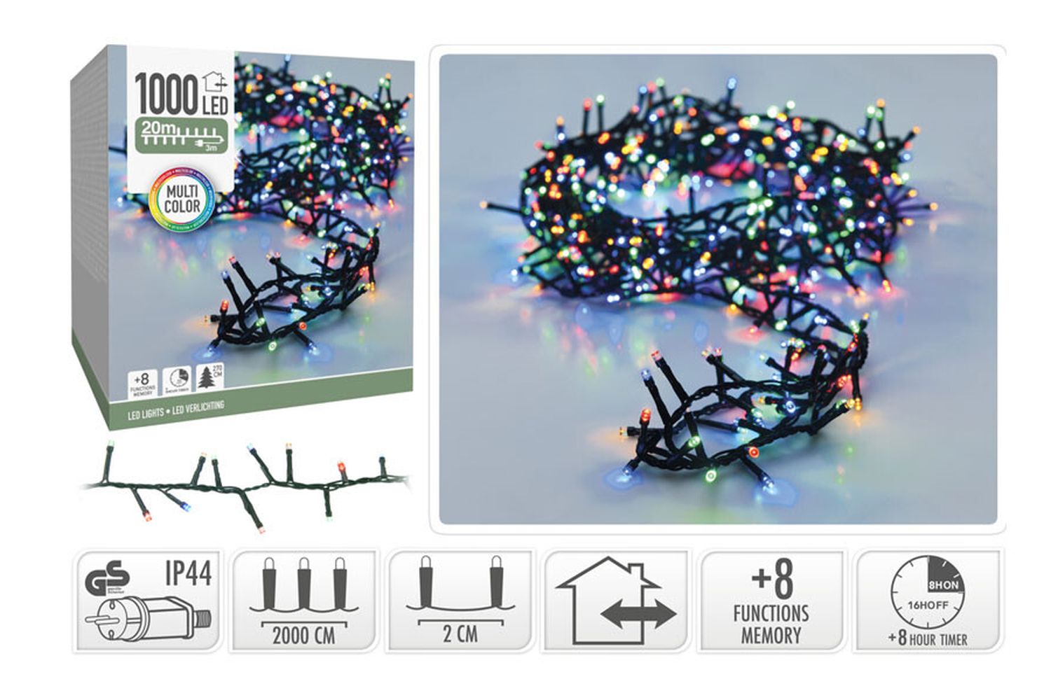 Micro Clusterverlichting Kerst Multicolor - Micro-clusterverlichting ...