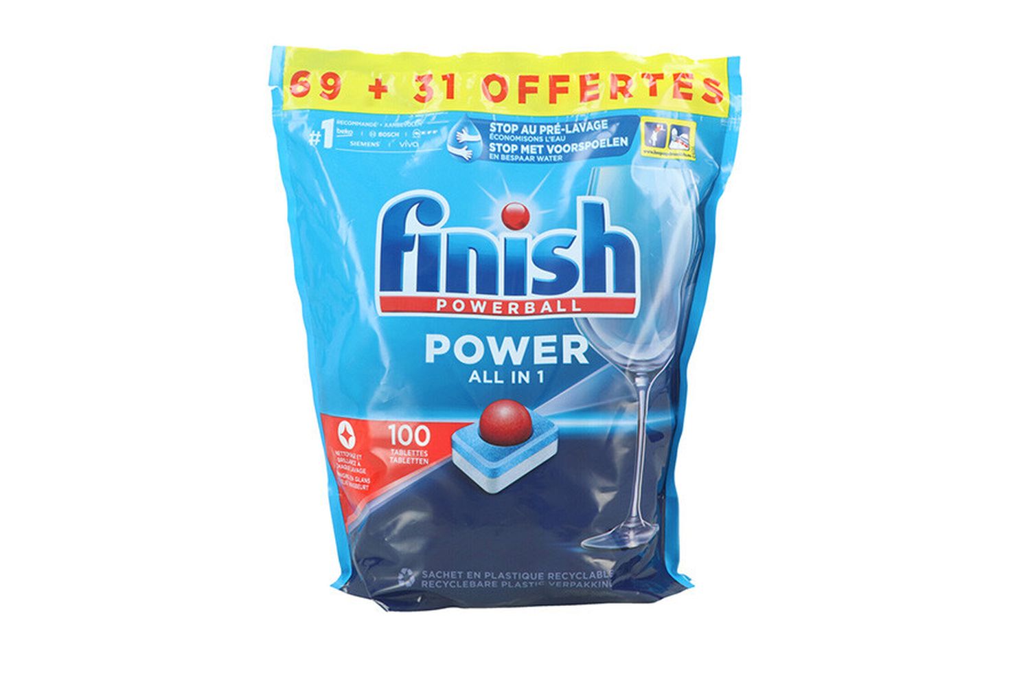 Tablettes lave-vaisselle Finish Powerball All IN1 max - Sachet de 100 sur