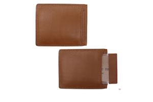 Portefeuille et porte-cartes en cuir (cognac)