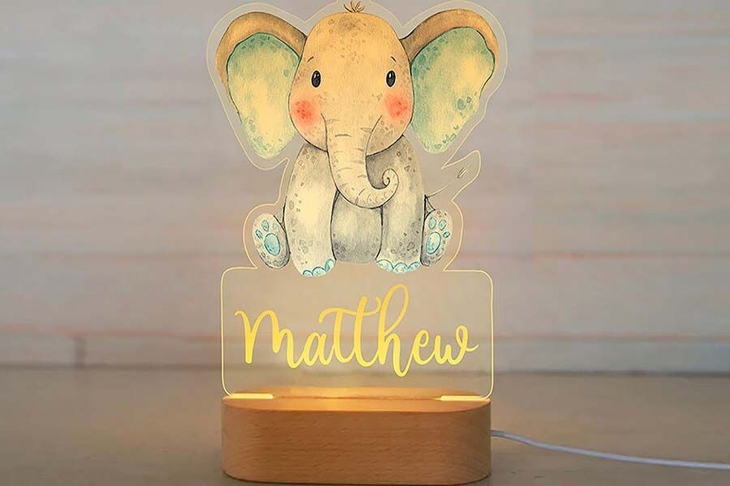 Lampe personnalisée - Eléphant