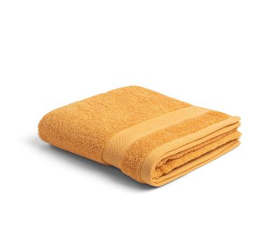 6 serviettes de bain de couleur ocre