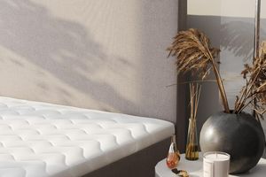 Beige 2-persoons boxspring (160 x 200 cm)