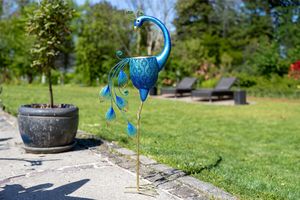 Lampe de jardin en forme de paon