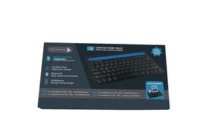 Kabellose Tastatur mit Tablet- und Smartphone-Halterung