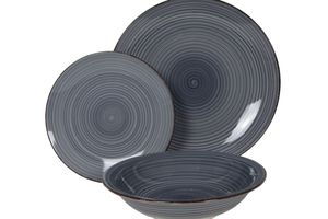 18 assiettes Cork de VIBE (gris foncé)