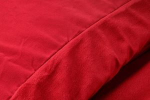Parure de lit double en velours rouge
