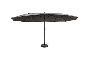 Dubbele parasol met zwengel (l x b: 450 x 270 cm)