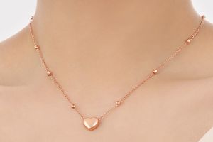 Roségoudkleurige ketting met hartje