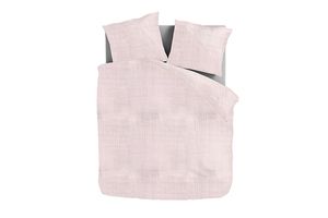 Parure de lit double 100% coton - rose