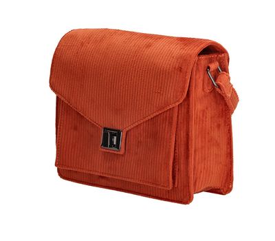 Sac bandoulière messenger cuir suede couleur rouge