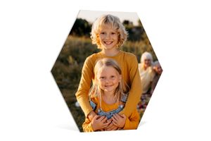 Voucher t.w.v. € 110,- voor foto op hexagon - 8 stuks (22 x 19 cm)