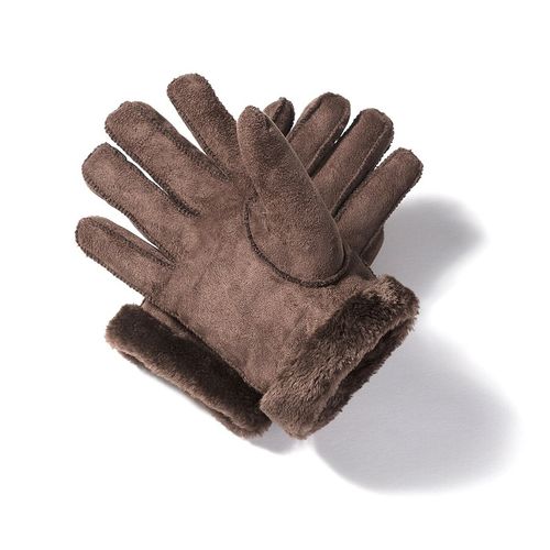 Handschoenen van leer bruin (maat S)
