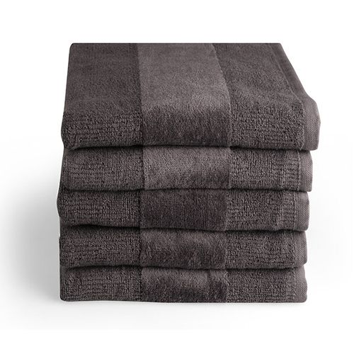 Luxe handdoeken antraciet bruin 60 x 100 cm (5 stuks)