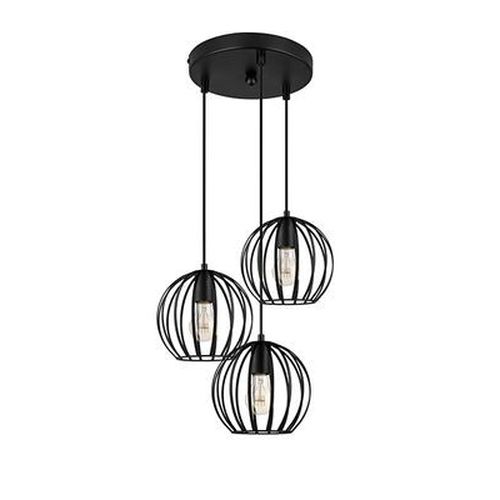 Zwarte metalen hanglamp van Lifa Living (model: Filip)
