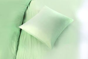 Parure de lit double verte