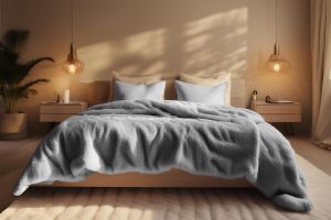 Parure de lit double grise Sleep Sense