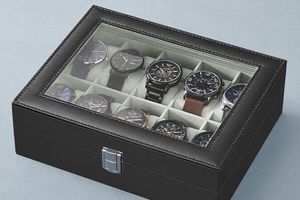 Boîte de rangement pour 10 montres (sans les montres)