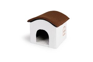 Maison pour animaux en tissu teddy