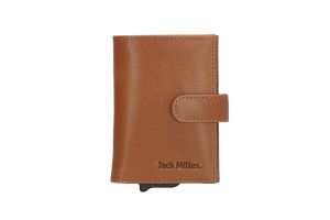 Kartenetui aus Leder von Jack Milles (Cognac Braun)