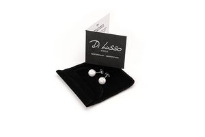 Zilveren oorbellen met parelmoer parels van Di Lusso (sterling 925)