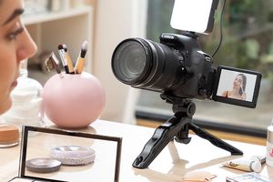 Vlog-Set mit Lampe, Mikrofon und Fernbedienung