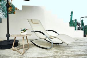 Schaukel-Liegestuhl (schwarz oder beige)