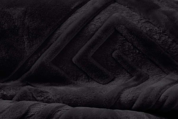 Zwarte fleecedeken Royal Textile 240x200 cm