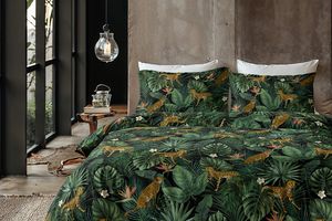 Parure de lit double motif jungle