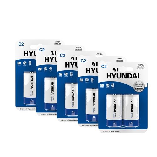 VakantieVeilingen 10 super Alkaline C-batterijen Hyundai Batteries