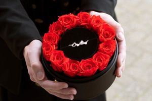 Armband in box met echte rozen