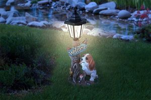 Buitenlamp op zonne-energie met hondje van Hyundai